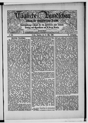 Tägliche Rundschau vom 12.05.1889