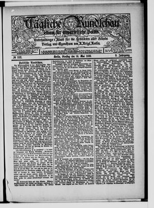 Tägliche Rundschau vom 14.05.1889