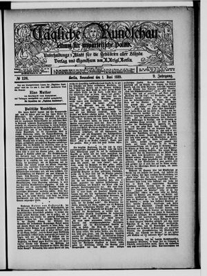 Tägliche Rundschau vom 01.06.1889
