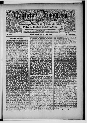 Tägliche Rundschau vom 04.06.1889