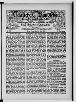 Tägliche Rundschau on Jun 14, 1889
