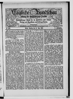 Tägliche Rundschau on Jun 16, 1889