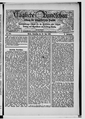 Tägliche Rundschau vom 20.06.1889