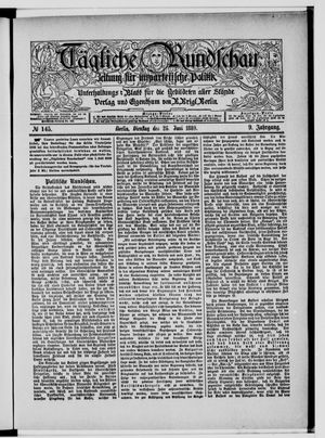 Tägliche Rundschau on Jun 25, 1889