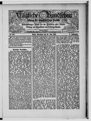 Tägliche Rundschau vom 29.06.1889