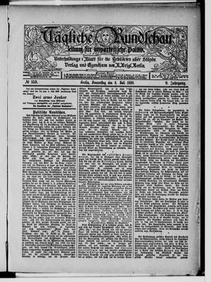 Tägliche Rundschau vom 04.07.1889