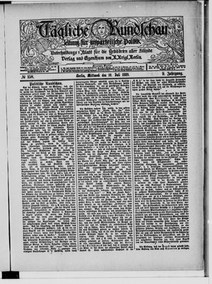 Tägliche Rundschau on Jul 10, 1889