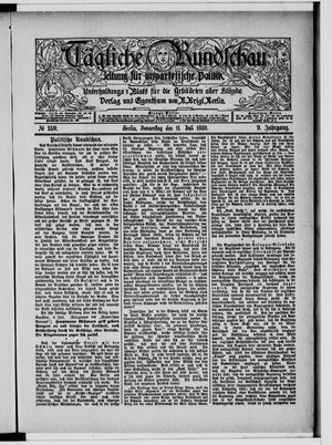 Tägliche Rundschau vom 11.07.1889