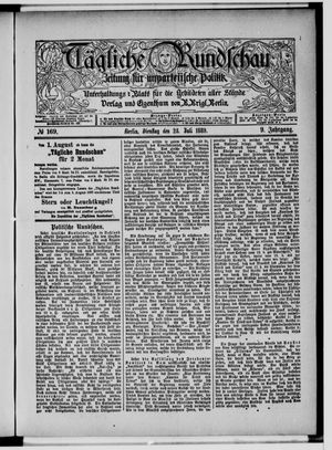 Tägliche Rundschau on Jul 23, 1889