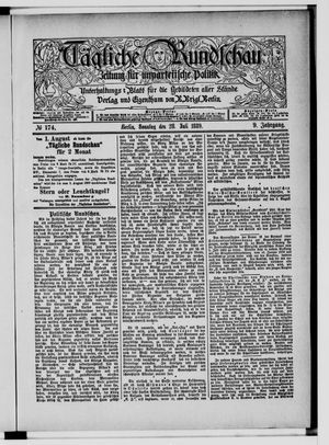 Tägliche Rundschau vom 28.07.1889