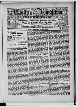 Tägliche Rundschau vom 30.07.1889