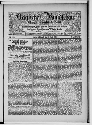 Tägliche Rundschau vom 31.07.1889