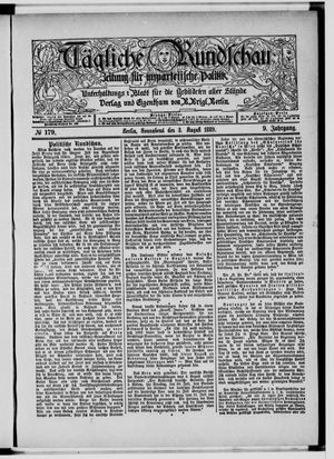 Tägliche Rundschau vom 03.08.1889