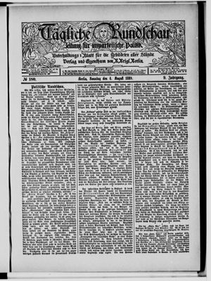 Tägliche Rundschau on Aug 4, 1889