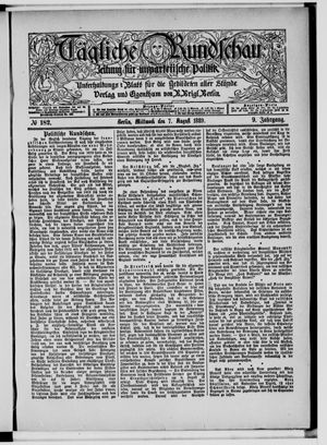 Tägliche Rundschau vom 07.08.1889