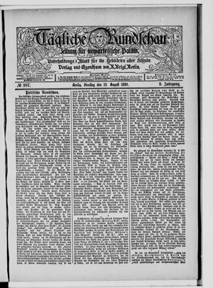 Tägliche Rundschau vom 13.08.1889
