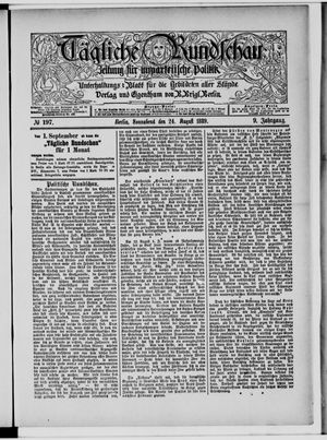 Tägliche Rundschau vom 24.08.1889