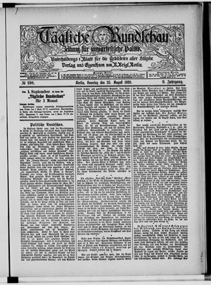 Tägliche Rundschau vom 25.08.1889
