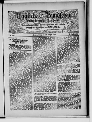 Tägliche Rundschau vom 30.08.1889