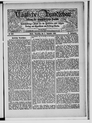 Tägliche Rundschau vom 05.09.1889