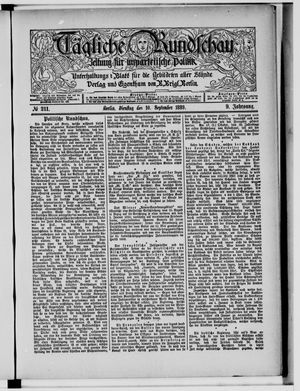 Tägliche Rundschau vom 10.09.1889