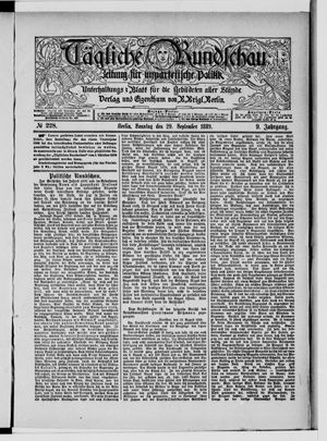 Tägliche Rundschau vom 29.09.1889
