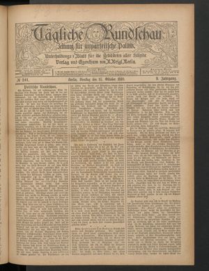 Tägliche Rundschau vom 15.10.1889