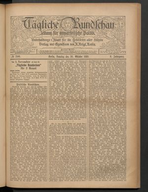 Tägliche Rundschau vom 20.10.1889