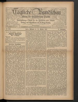 Tägliche Rundschau vom 23.10.1889