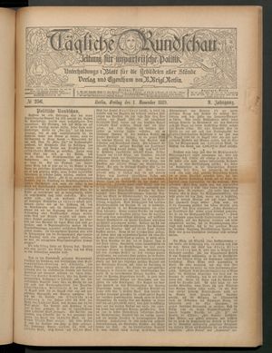 Tägliche Rundschau vom 01.11.1889