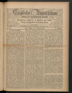 Tägliche Rundschau vom 03.11.1889