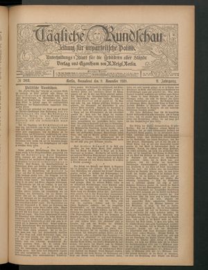 Tägliche Rundschau vom 09.11.1889