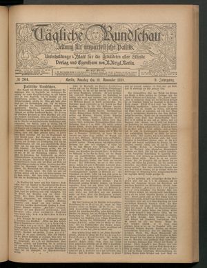 Tägliche Rundschau vom 10.11.1889