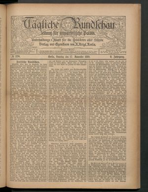 Tägliche Rundschau on Nov 17, 1889