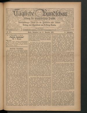Tägliche Rundschau vom 23.11.1889