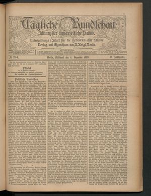 Tägliche Rundschau vom 04.12.1889