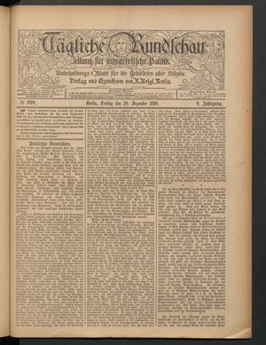 Tägliche Rundschau vom 20.12.1889