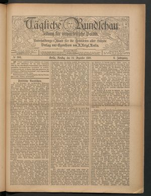 Tägliche Rundschau vom 24.12.1889