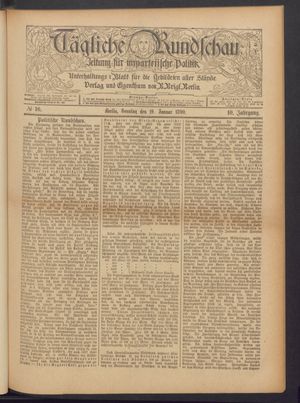 Tägliche Rundschau on Jan 19, 1890