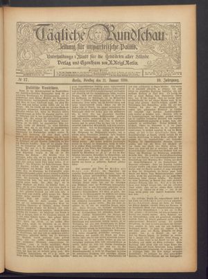 Tägliche Rundschau vom 21.01.1890