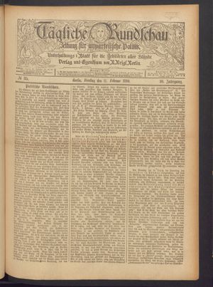 Tägliche Rundschau vom 11.02.1890