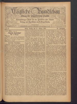 Tägliche Rundschau on Feb 25, 1890