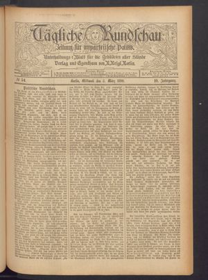 Tägliche Rundschau vom 05.03.1890