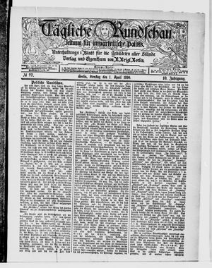 Tägliche Rundschau on Apr 1, 1890