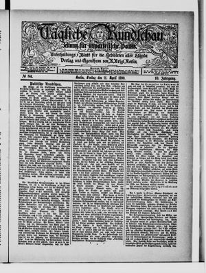 Tägliche Rundschau vom 11.04.1890