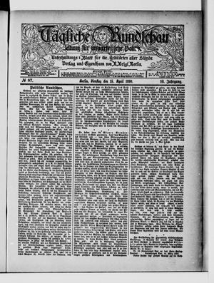 Tägliche Rundschau on Apr 15, 1890