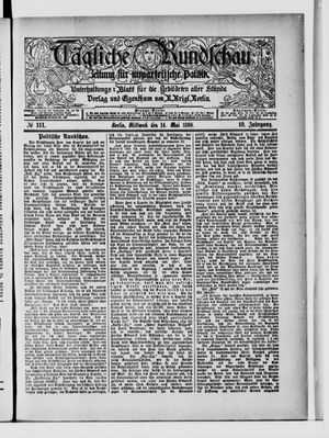 Tägliche Rundschau on May 14, 1890