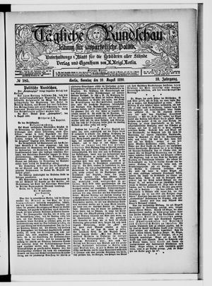 Tägliche Rundschau vom 10.08.1890