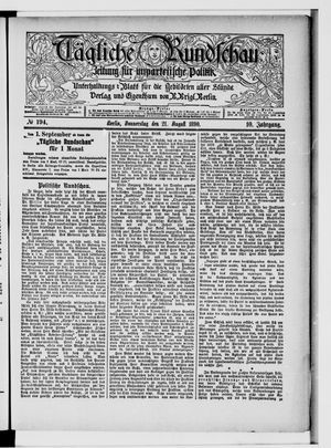 Tägliche Rundschau vom 21.08.1890