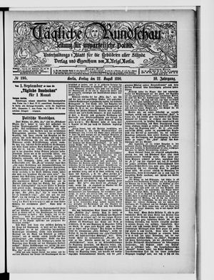 Tägliche Rundschau on Aug 22, 1890